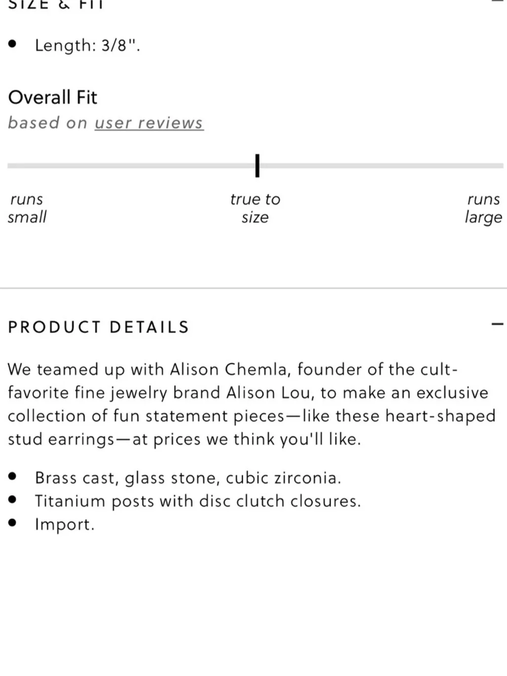 J CREW Alison Lou x J. Crew Heart Shaped Earrings